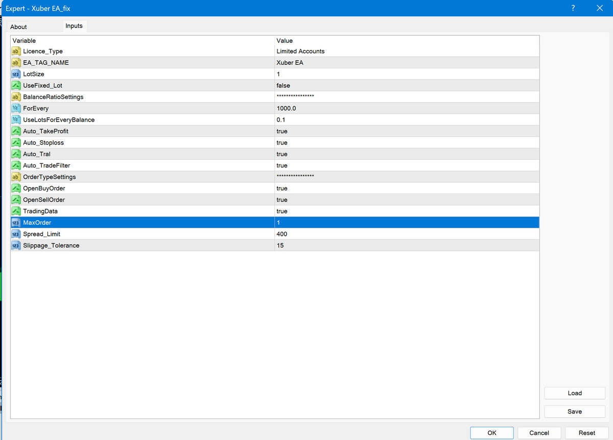 Xuber EA V1.0 MT4 NO DLL