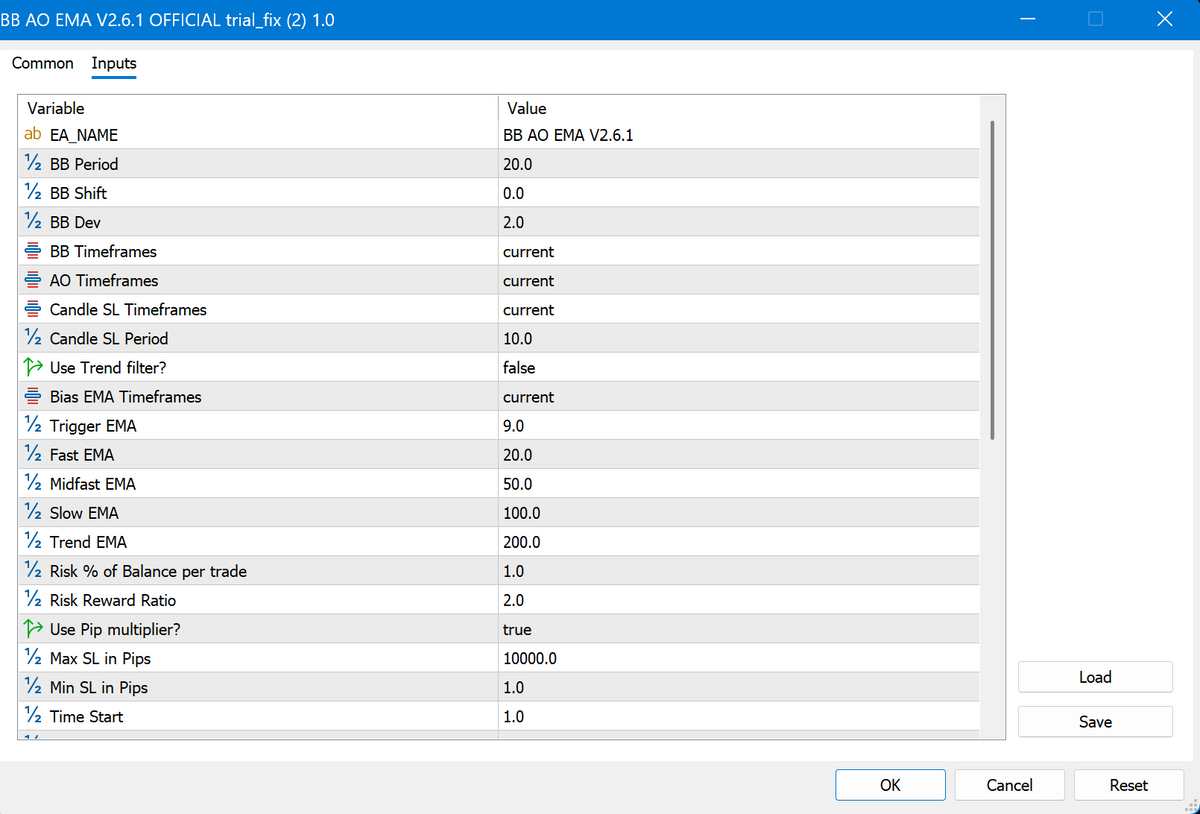 BB AO EMA V2.6 MT5 NO DLL
