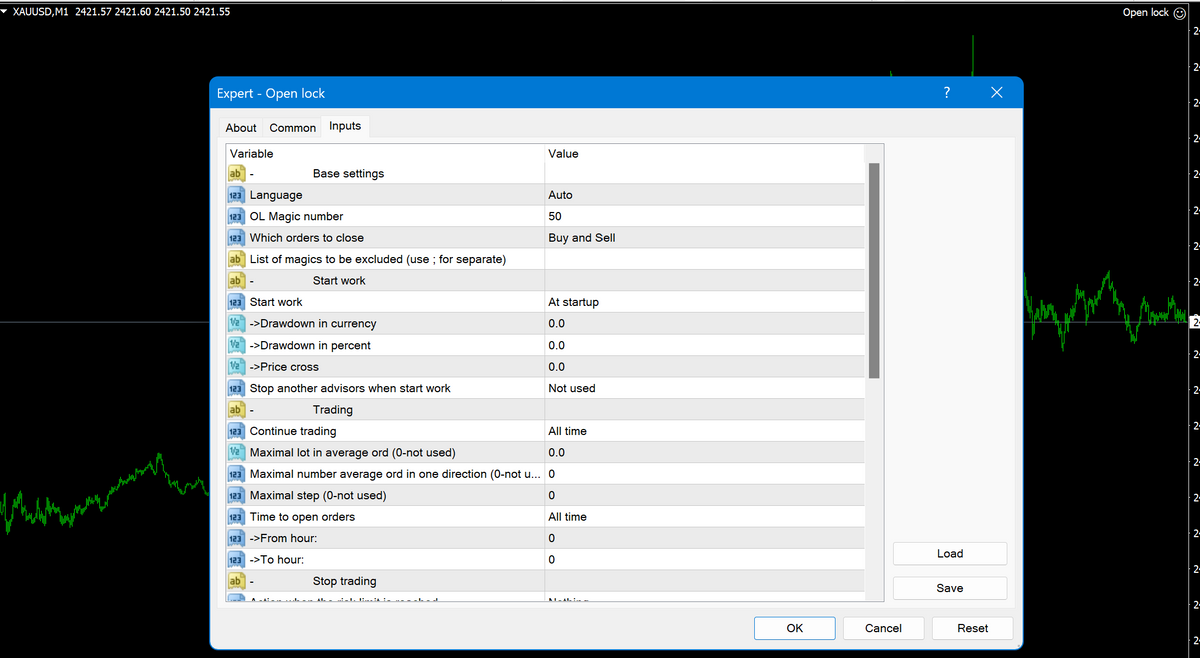 Open lock EA MT4 V 5.4 NO DLL