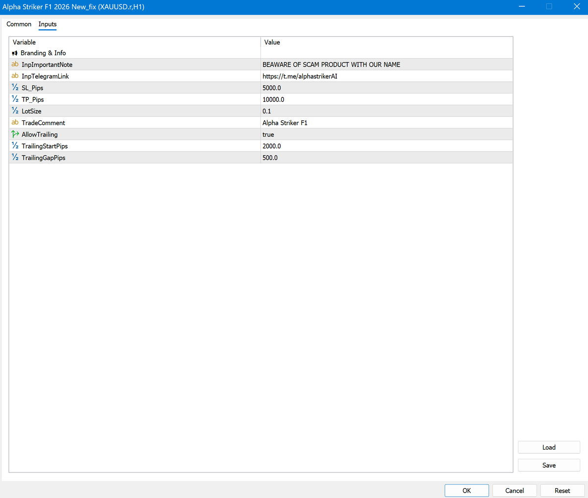 Alpha Striker F1 MT5 NO DLL