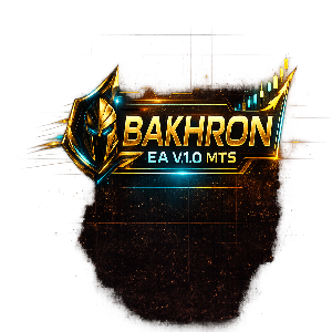 Bakhron EA V1.0 MTS logo with gold and black design on a white background