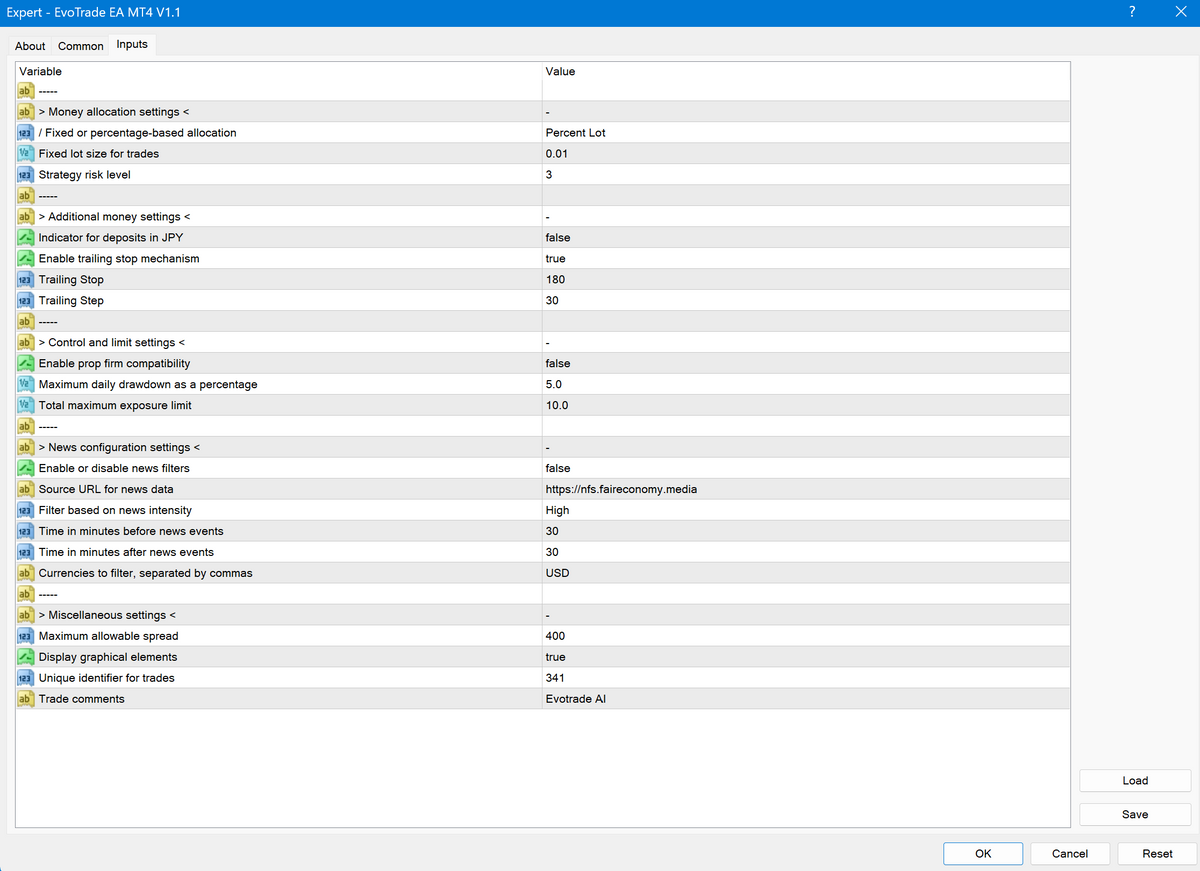 EvoTrade EA V1.1 MT4 NO DLL