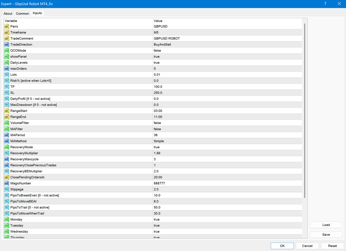 GbpUsd Robot V6.3 MT4 NO DLL