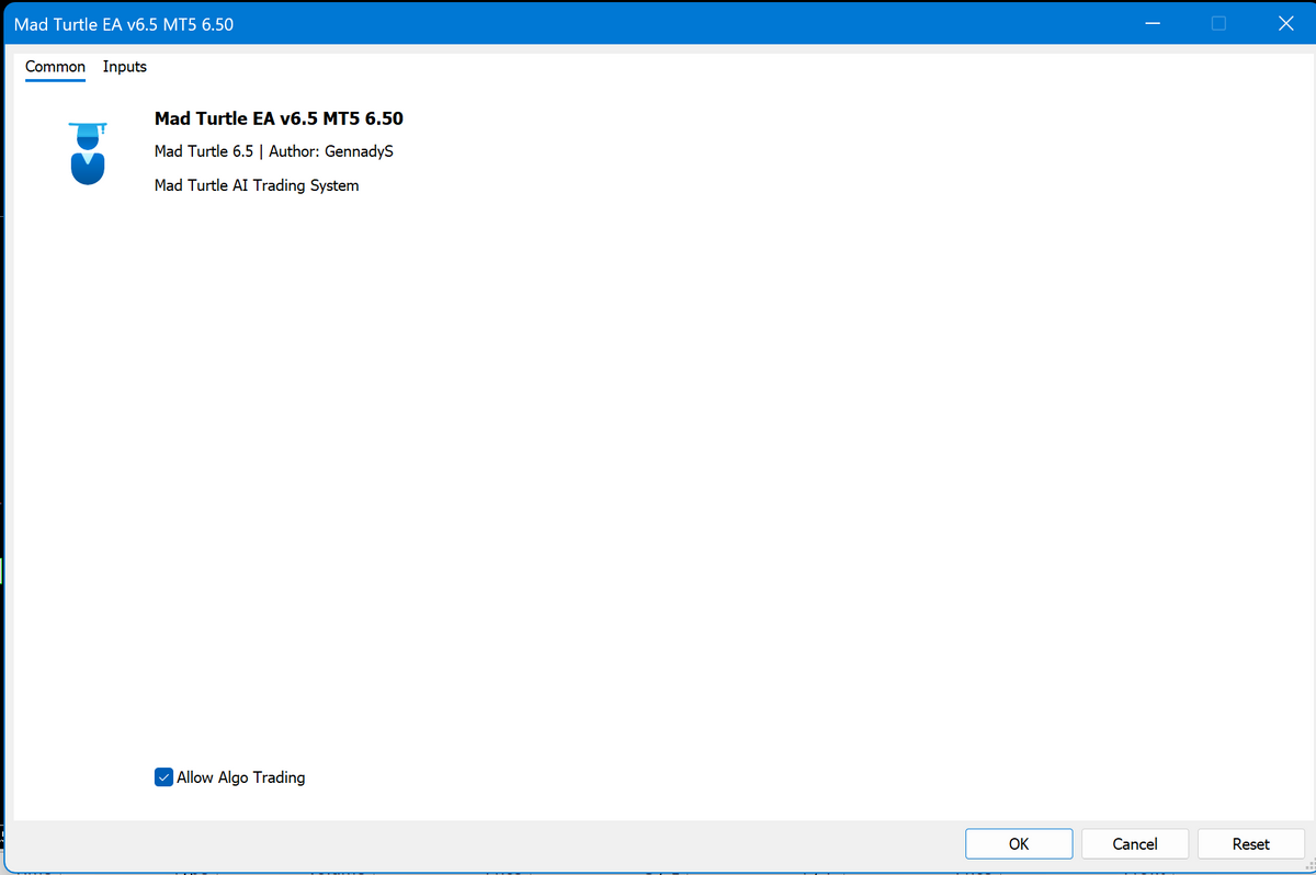 Mad Turtle EA V6.5 MT5 NO DLL