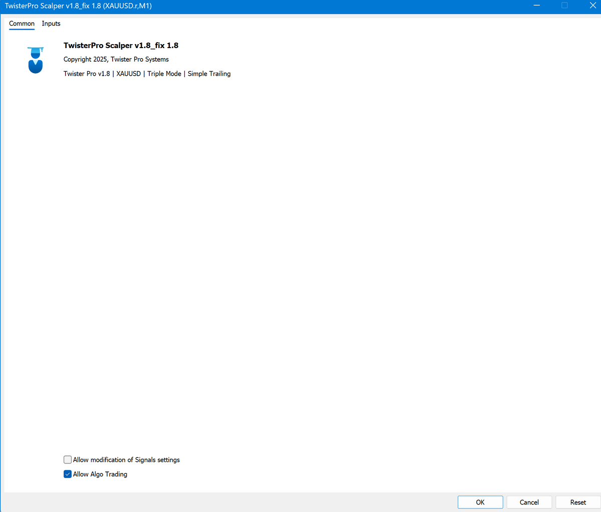 TwisterPro Scalper V1.8 MT5 NO DLL
