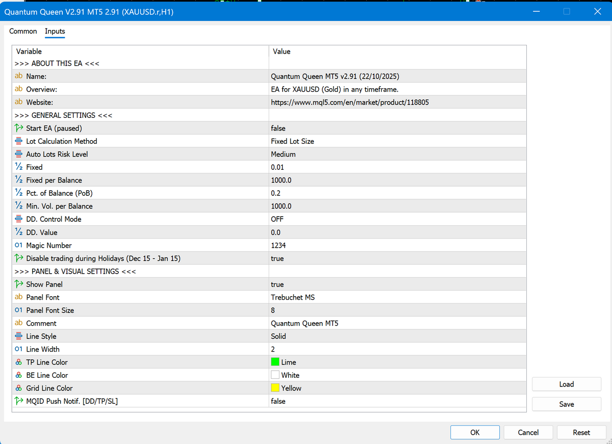 Quantum Queen V2.91 MT5 NO DLL