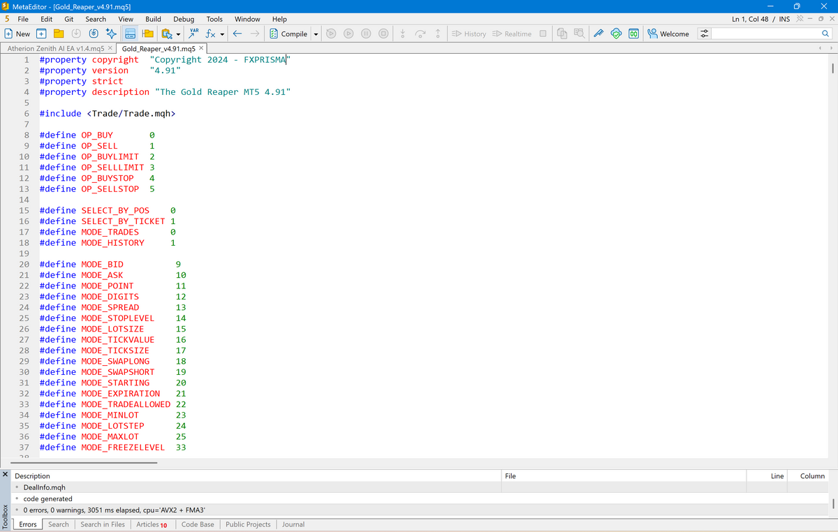 The Gold Reaper V4.91 MQ5 [SOURCE CODE]