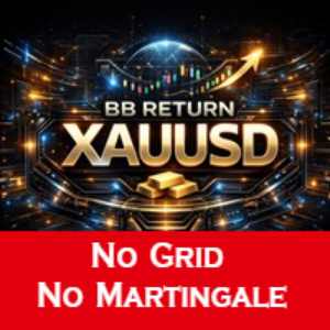 Promotional graphic for 'BB Return XAUUSD' with a red banner at the bottom.