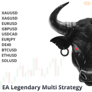 Black bull with financial currency symbols on a white background