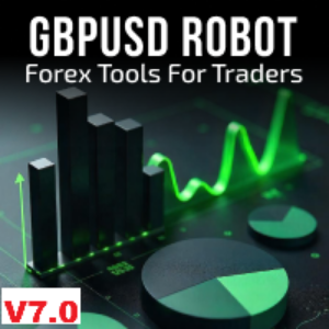 GBPUSD Robot forex tools for traders with V7.0 version number on a dark background.