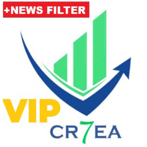 Logo with green and blue design elements and text 'VIP CR7EA' on a white background.