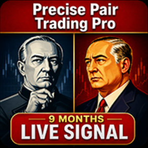 Advertisement for 'Precise Pair Trading Pro' with two men's faces and a red banner.