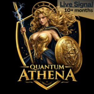 Logo of Quantum Athena with a stylized woman holding a spear and shield on a dark background.