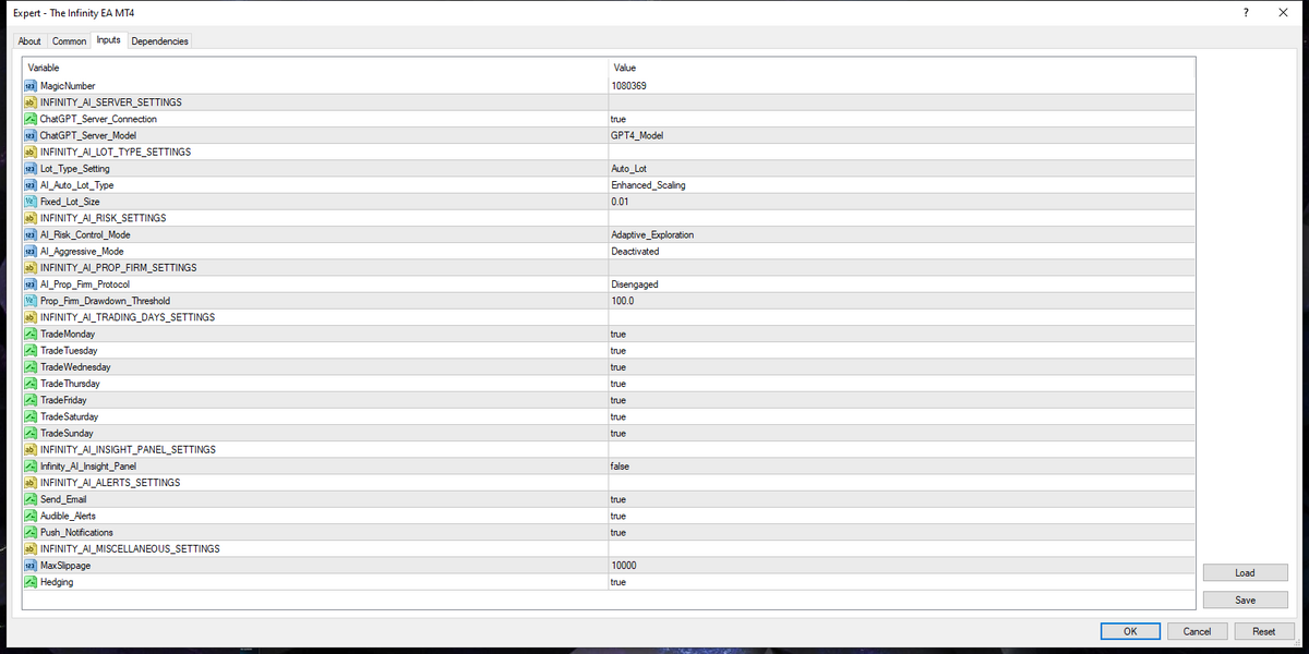 The Infinity EA V1.41 MT5 W/.DLL